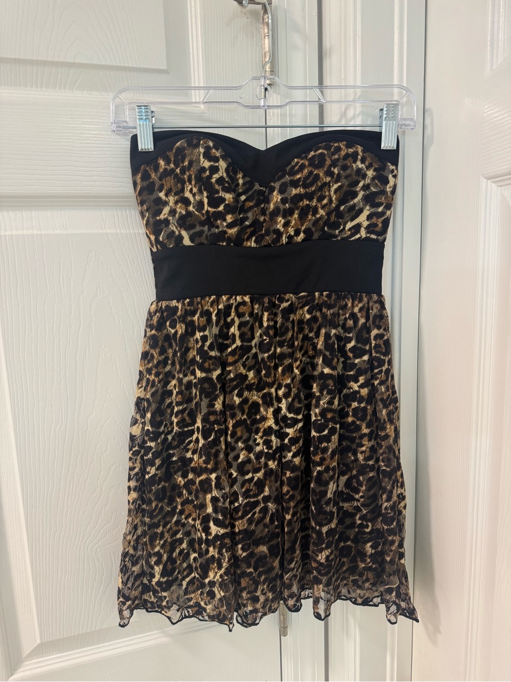 Vintage wetseal mini dress y2k leopard sweatheart women’s Size XS